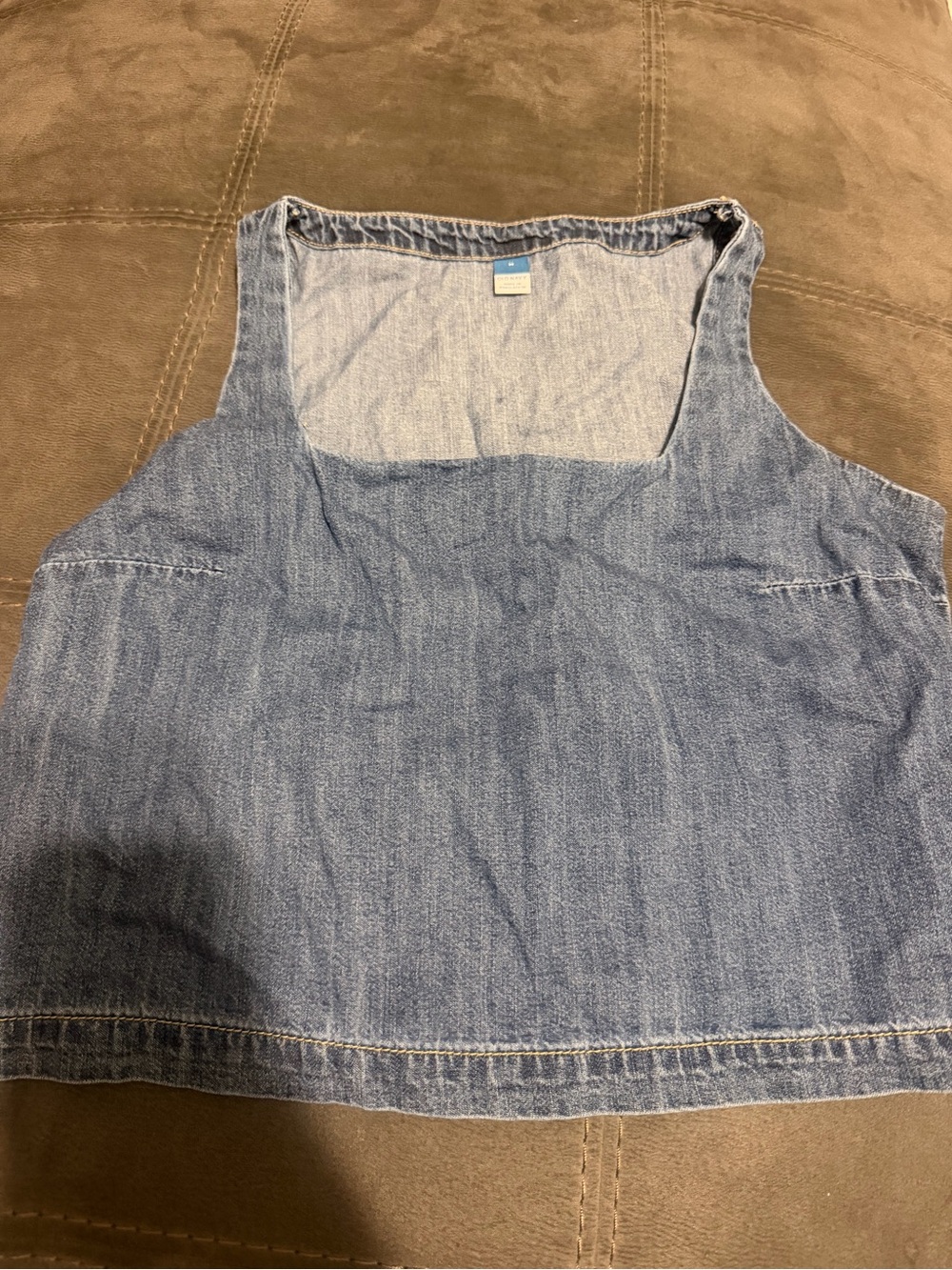 Old navy top Denim Square Neck Crop Top - Light Blue